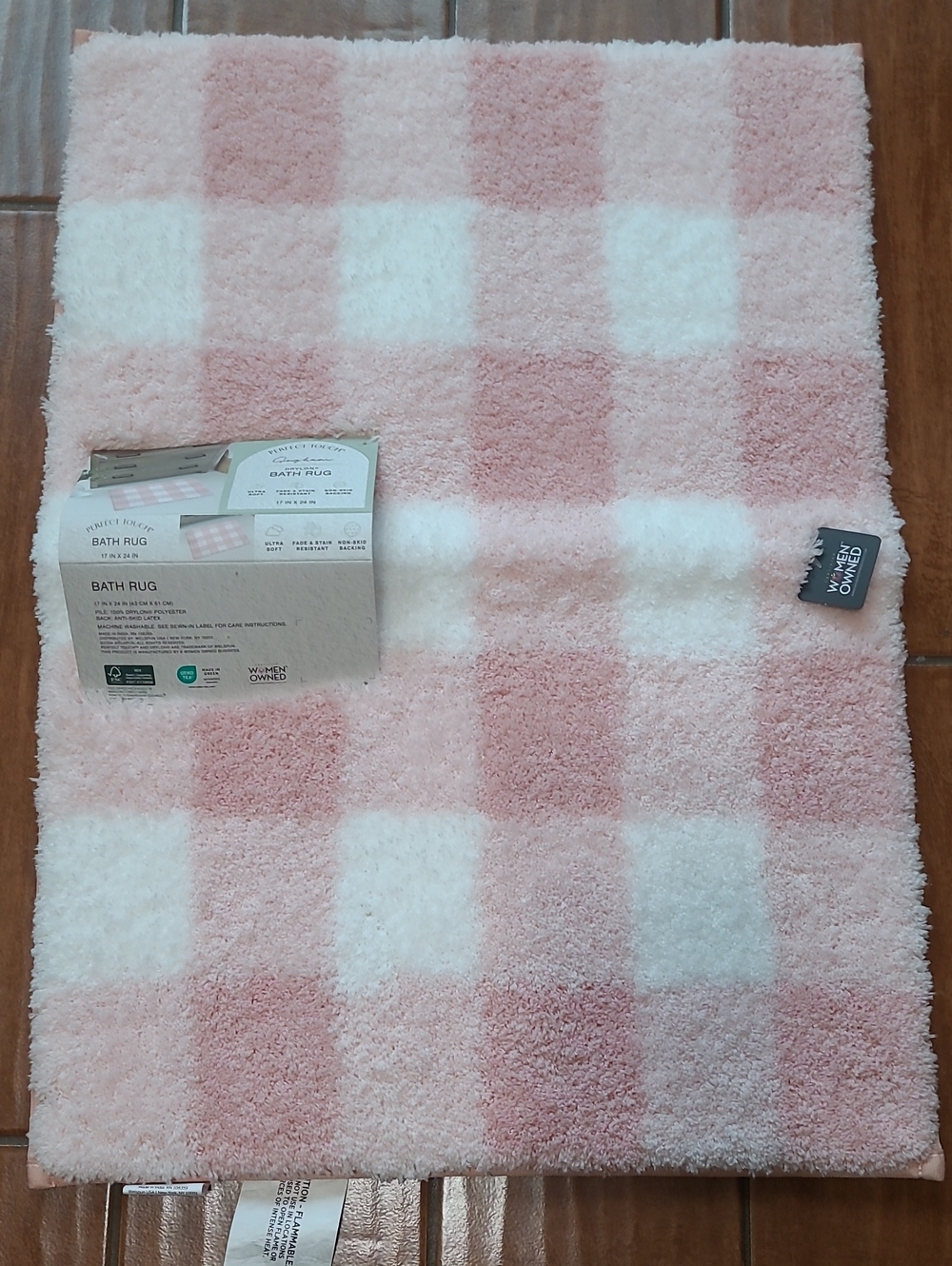 Gingham Buffalo Check Bath Rug